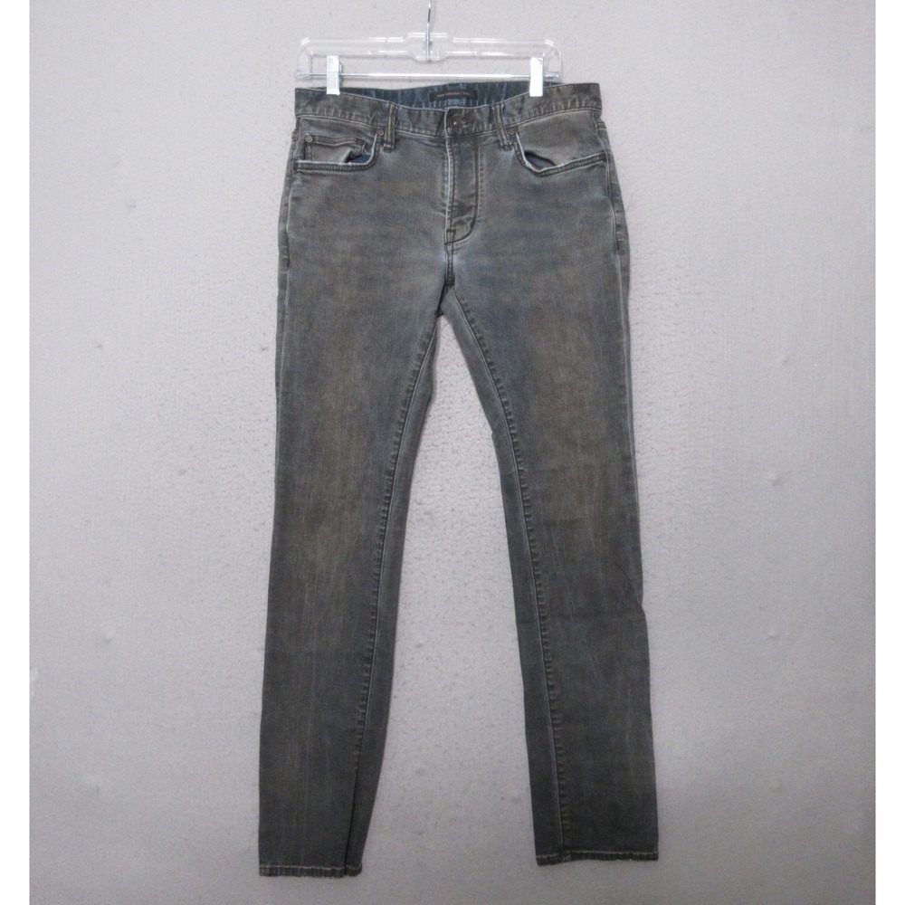 John Varvatos Jeans 31 Wight Skinny Grey Denim Rocker Slim Fit Edgy Indie